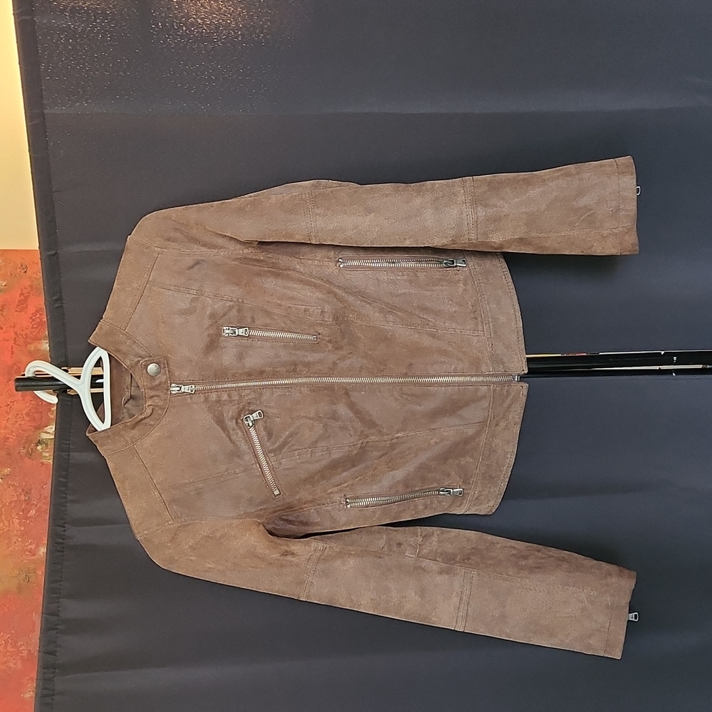 Brown Levi's suede/leather jacket. Size Small
